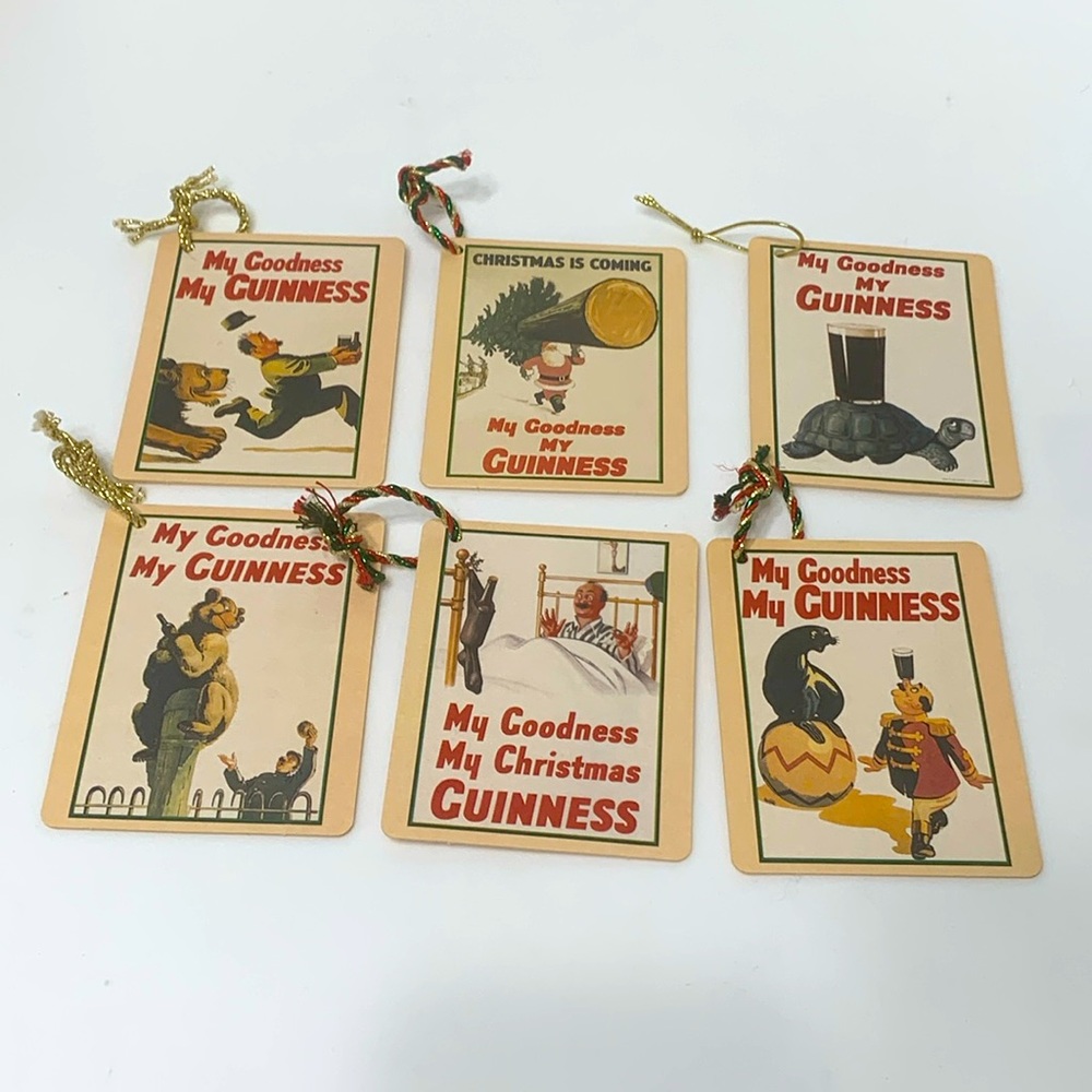 GUINNESS coaster ornaments 6 pack